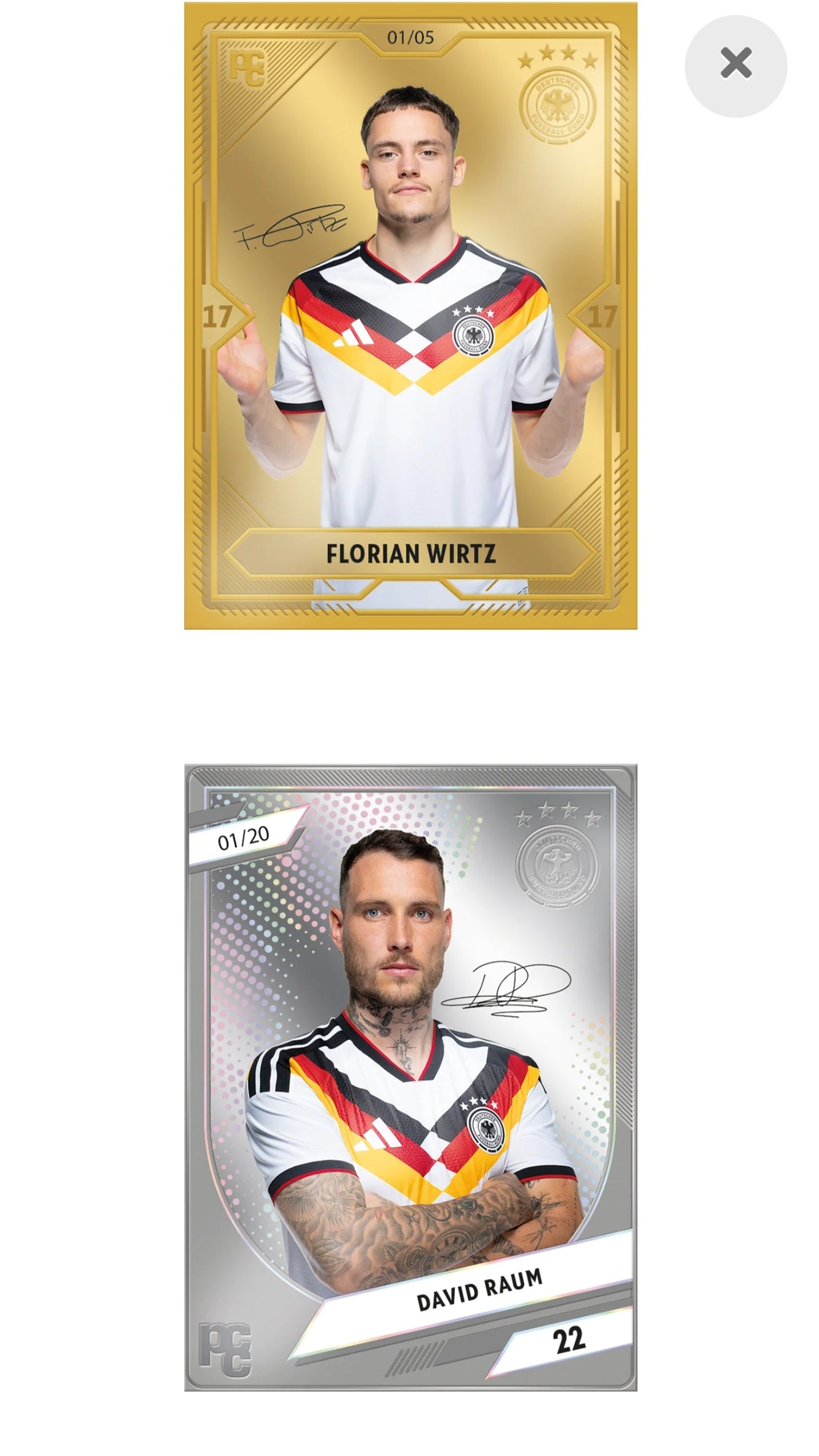 DFB Fußballnationalmannschaft 2026 Blind Box - Edelmetall Karten